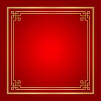 chinese certificate square frame, red background, certificate line frame, antique china border gold frame, chinese new year frame outline vector