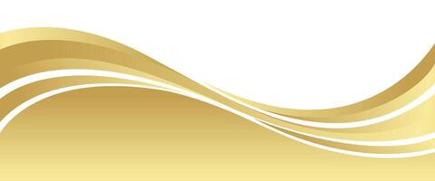 gold gradient for banner, golden wavy shape, gold wave curve on white background, golden wave corner shape for banner, stripes ribbon gold graphics, striped gold gradient luxury vector