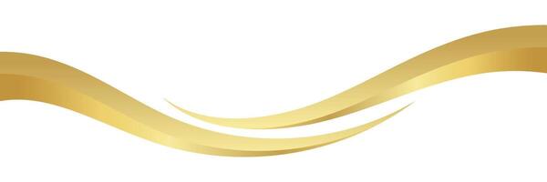 gold wave curve, golden wave corner shape for element graphic, striped gold vector