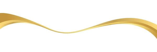 gold wave curve, gold wave corner shape for element graphics, striped gold vector