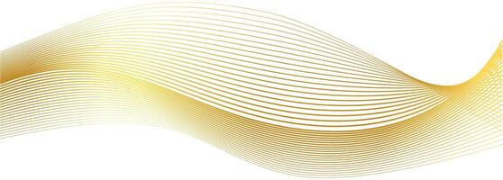 luxury gold wavy line pattern, guilloche curves, elegant lines golden wave curve, gold wave line corner shape for the element vector