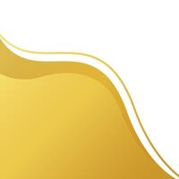 golden wave shape for corner border certificate frame, golden wave curve for banner decoration vector