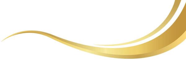 gold wave curve, gold wave corner shape fo graphic, striped gold vector