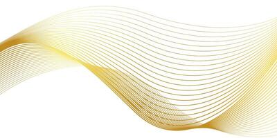 luxury gold wavy line pattern, guilloche curves, elegant lines golden wave curve, gold wave line corner shape for element, stripes ribbon gold graphic, striped gold vector