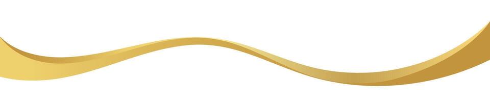 gold wave curve, golden wave corner shape for graphic element, stripes ribbon golden, striped gold color vector