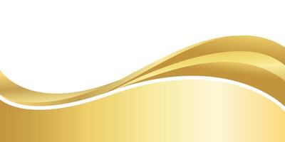 gold gradient for banner, golden wavy shape, gold wave curve on white background, golden wave corner shape for banner, stripes ribbon golden graphics, striped gold gradient luxury vector