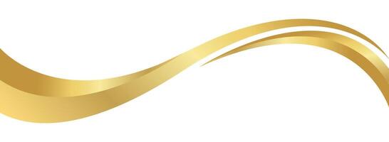 gold wave curve, gold wave corner shape for element graphic, striped gold vector
