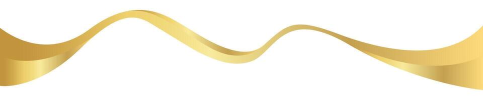 gold wave curve, gold wave corner shape for element, stripes ribbon golden graphic, striped gold vector