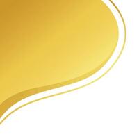 gold wave shape for corner border certificate frame, golden wave curve for banner decoration vector