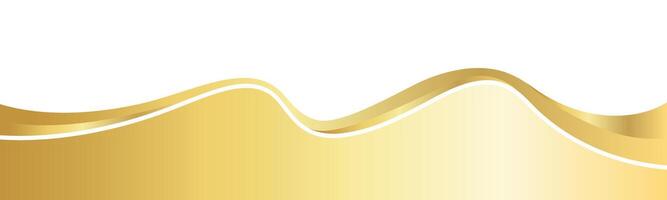 gold gradient for ad banner, golden wavy shape, gold wave curve on white background, golden wave corner shape for banner, stripes ribbon golden graphic, striped gold gradient luxury vector