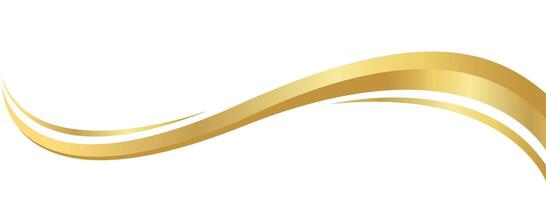 golden wave curve, gold wave corner shape for element, stripes ribbon golden graphic, striped gold vector