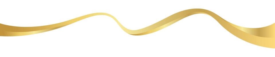 gold wave curve shape, gold wave corner shape for element, stripes ribbon golden graphic, striped gold vector
