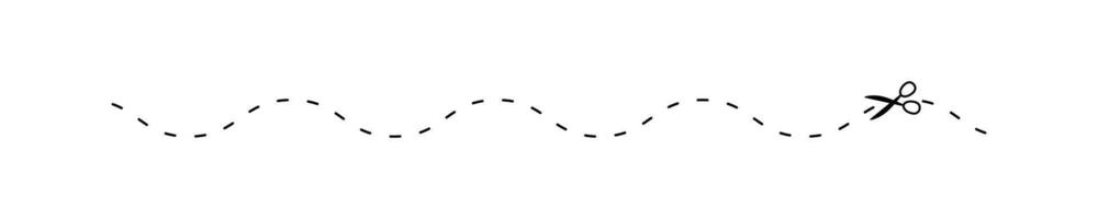 scissors on dashed line, dash line and scissors, dot outline and scissors art line vector