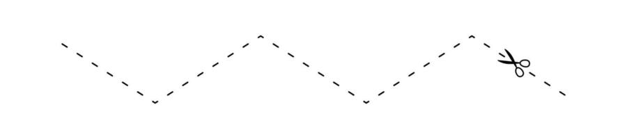 scissors with dashed line, dash line and scissors, dot outline and scissors vector