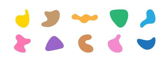 blob shape icon, blot, organic wavy shape, liquid doodle form, simple freeform hand drawn vector