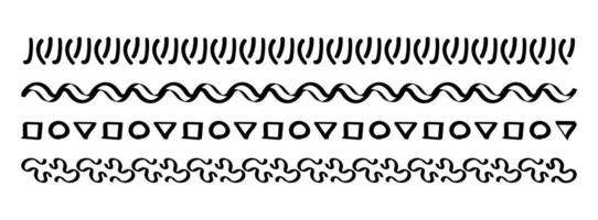 border line, stripe line doodle cute, divider art line horizontal for decorative frame, scribble border line graphic vector