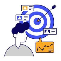 Conceptual design icon of team target vector