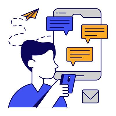 Premium icon of mobile chatting