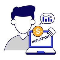 Trendy design icon of inflation vector