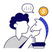 Modern design icon of financial strategy vector