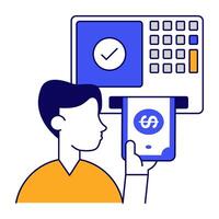 Perfect design icon of atm withdrawals vector