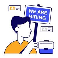 Trendy design icon of hiring board vector
