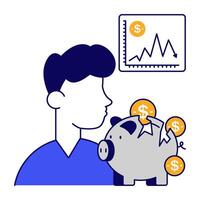 Modern design icon of piggy banks vector