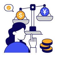 Editable design icon of financial instability vector