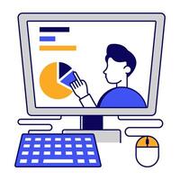 A trendy design of online data analytics vector