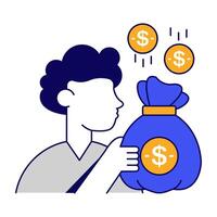 A perfect design icon of money bags vector