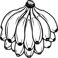 A Bunch Of Ripe Bananas Style Illustration vector