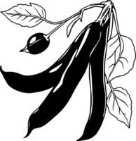 Vibrant Red Chili Peppers on Branch with Leaves Illustration vector