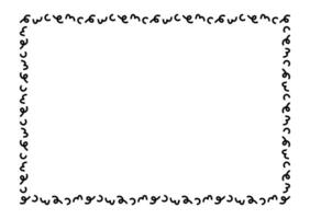 rectangle a4 frame, border frame doodle graphic, art line frame vector