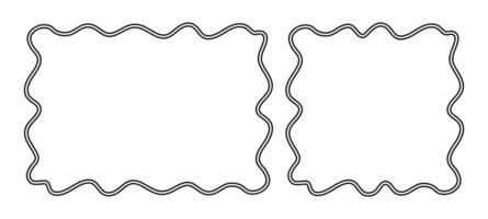 Blank Frame Doodle Line Hand Drawn, Picture Frame, Outline Border Frame, Scribble Frame template vector