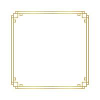 certificate frame, chinese frame square line, antique china border golden frame, chinese new year frame outline vector