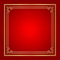 chinese certificate square, red background, certificate line frame, antique china border gold frame, chinese new year frame outline vector