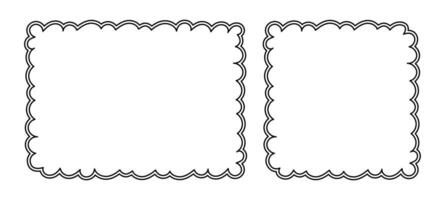 Frame Doodle Line, Picture Frame, Outline Border Frame, Scribble Frame empty vector