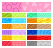 sticker label set, label tag, label cute frame for text notice, message, post, sticky note vector