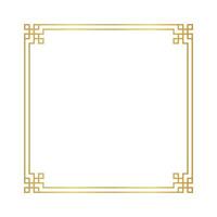 gold certificate frame, chinese frame square line, antique china border golden frame, chinese new year frame outline vector