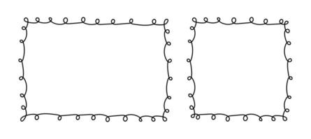 Frame Doodle Line Hand Drawn, Picture Frame, Outline Border Frame, Scribble Frame template vector