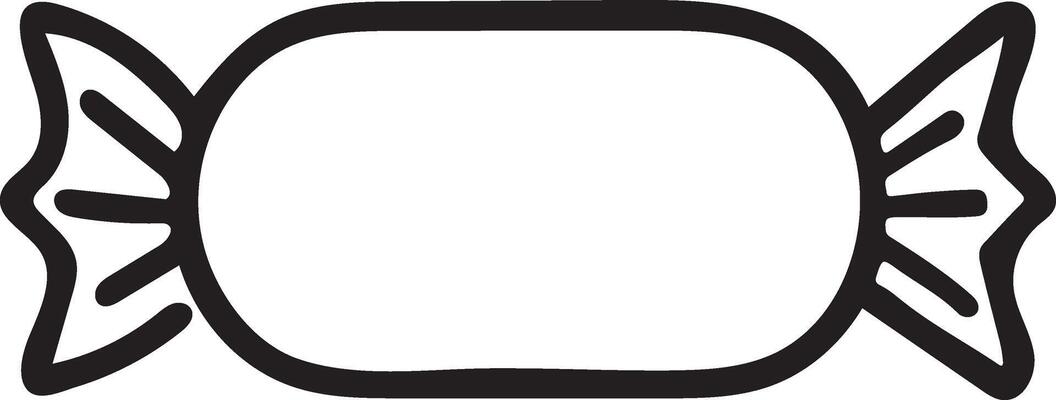 Monochrome Candy Outline Silhouette, Flat Icon Style for Packaging And Branding