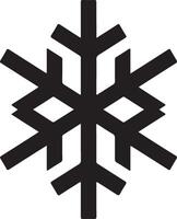 Winter Snowflake Silhouette Symbol, High-Quality Logo for Web and Print vector