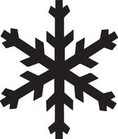 Abstract Snowflake Icon, Simple Black Silhouette on White Background vector
