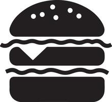 Burger Silhouette Logo for Use in Digital and Print Media vector