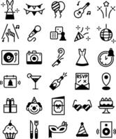 Elegant Party Icons Set vector