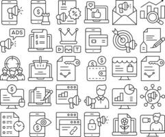 Digital Marketing and Advertising Icons vector