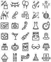 Party Icons Set vector