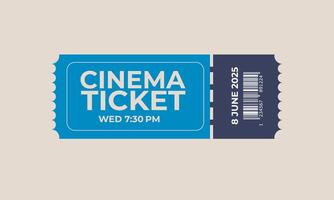 Premium Cinema Ticket with Elegant Design High-End Look and Sleek Graphic Elements vector