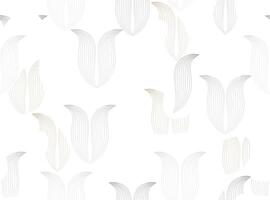 Floral pattern with line drawing flower lotus in retro style. Stylish ornamental flourish background vector