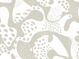 Abstract seamless pattern with dots and loopy blots. stylish abstract print. vector